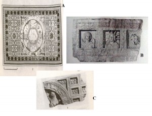 Figure 11. A. Palmyra, Temple of Bel, Northern adyton; B. Corinth; C. Palmyra, monument not identified (by Lehmann – Spittle 1982).