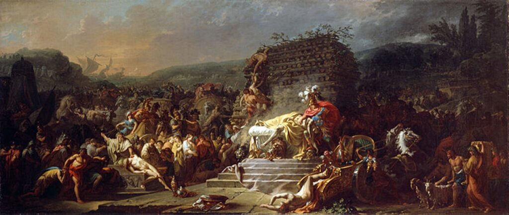 Figure 5. The funeral of Patroclus from Jacques Louis David (1748 - 1825).